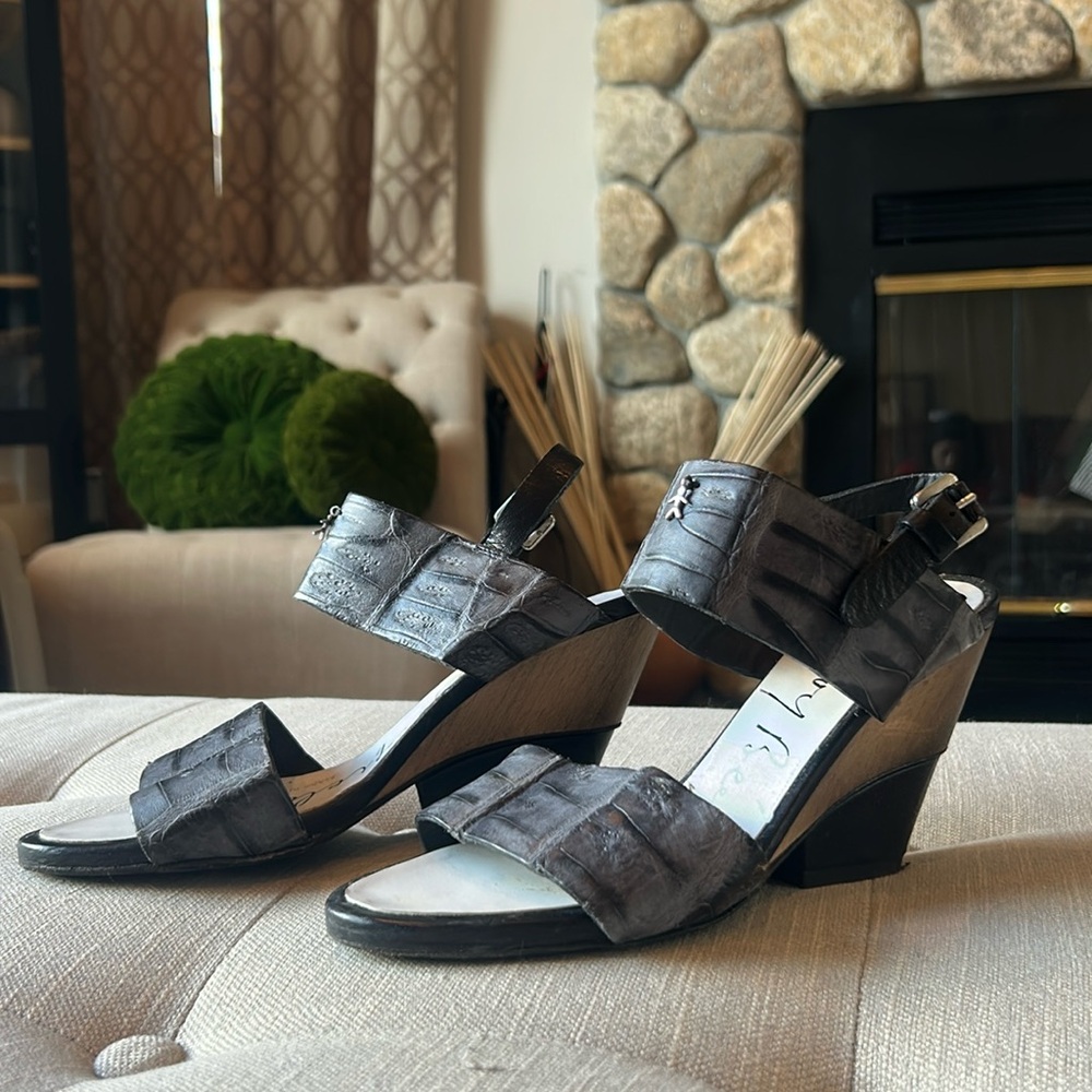 HENRY BEGUELIN WEDGE SANDAL OLD IRON Size 38